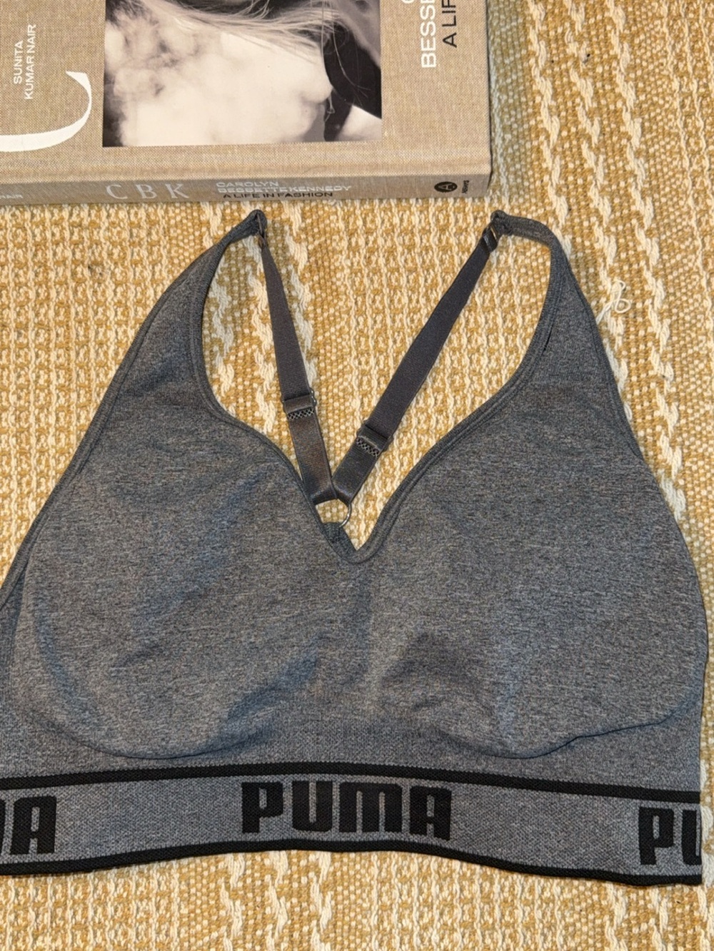 Puma Gray Seamless Logo Sports Bralette